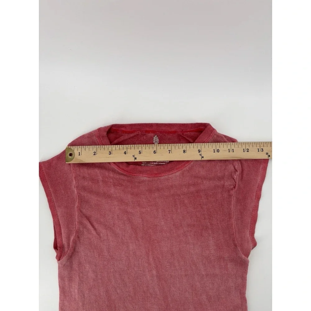 NWT Free People FP Movement Double Point Stretch Tee T Shirt XS/S Red $48